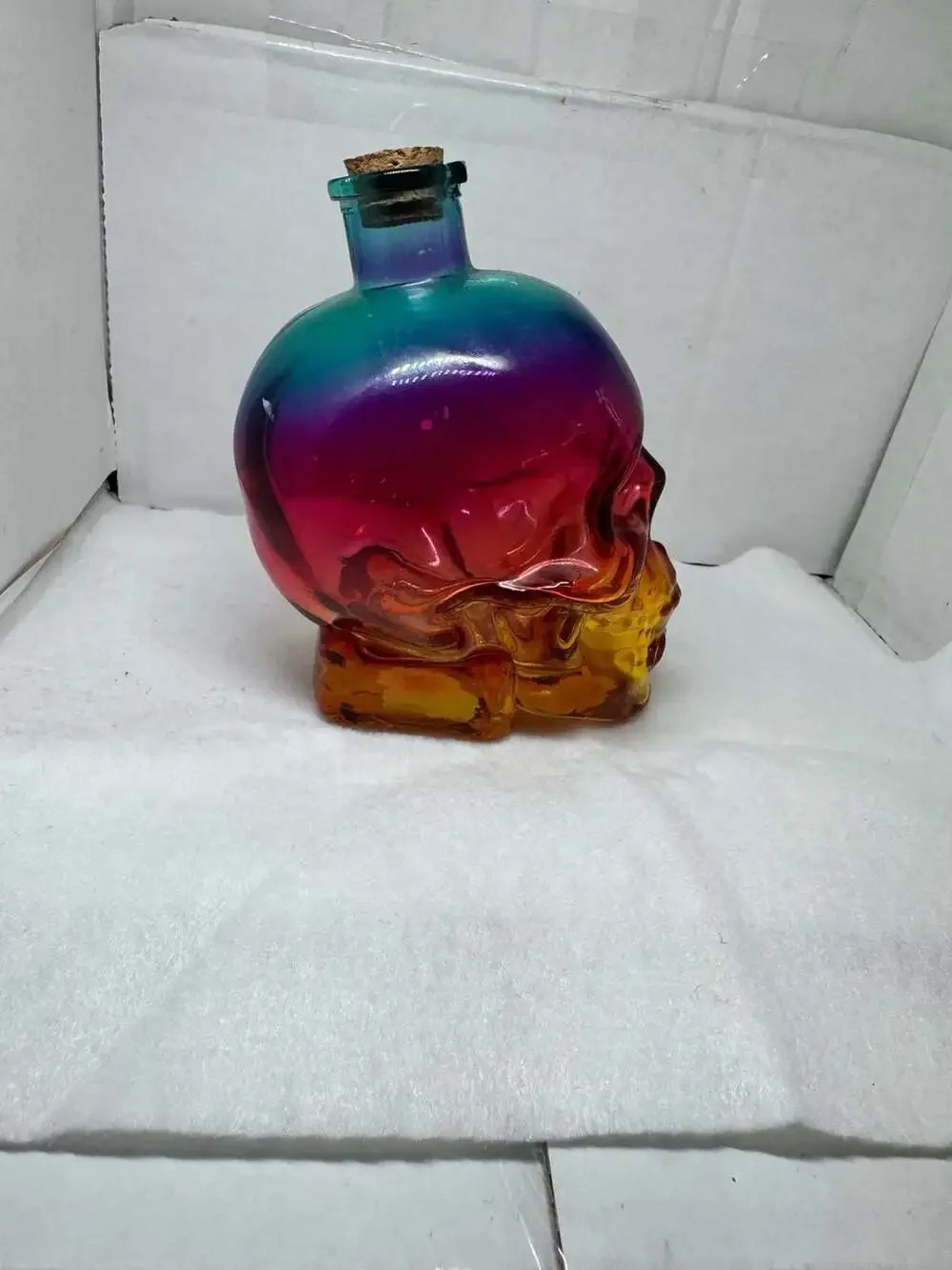 Crystal Head Vodka Pride Edition Limited Rainbow Glass Skull Bottle